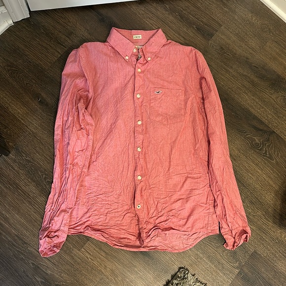 Hollister Shirts Coral Pink Hollister Dress Shirt Poshmark